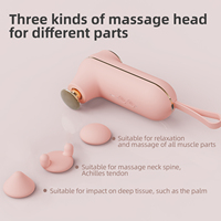 Pistolet de massage ultrasonique ESINO ES-A02 2025 amélioré, 30W, haute puissance, chauffant, moteur sans balais, 4 têtes de massage, autonomie 4-6 heures