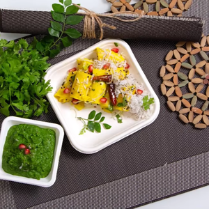 Assiettes en bagasse compostables, approvisionnement en vrac, vaisselle jetable durable pour les événements, les hôtels, les cafés, les emballages à emporter - Product Image 5