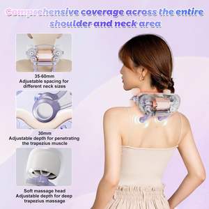 Bantal Pijat Kepala & Leher Portabel Pintar 3D Shiatsu, Pereda Nyeri <span class=keywords><strong>Trapezius</strong></span> yang Efektif - Product Image 4