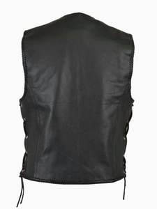 Chaleco de cuero para motociclistas / chaleco de cuero original / ropa de carreras para hombre - Product Image 5