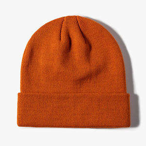 Wholesale Custom Logo Embroidery 100% <b>Wool</b> Warm Windproof Beanie <b>Hats</b> Soft Women Winter Cap Outdoor Sport Travel Unisex <b>Men</b> - Product Image 3