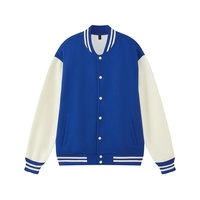 Jaket Varsity Gaya Retro Klasik untuk Mahasiswa, Tahan Air, Tahan Angin, Bahan Denim, 100% Katun, Diskon