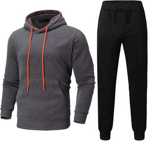 Vente de survêtements en molleton de coton multicolores personnalisés pour hommes, vêtements de sport imprimés, costume de yoga et de jogging pour l'hiver pour les activités de plein air - Product Image 4