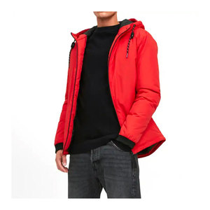 Veste matelassée avec logo personnalisé pour hommes, OEM, ODM, imperméable avec motif patchwork pour la randonnée en plein air, les sports, fermeture à glissière en nylon, hiver - Product Image 3