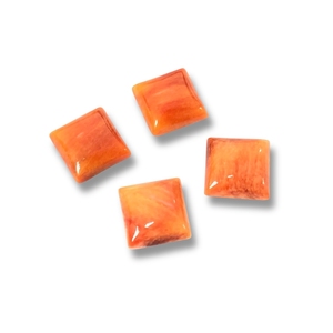 หินมุกทรงเหลี่ยมขนาด 10 มม. สีส้มชมพูเทอร์ควอยซ์ สำหรับทำเครื่องประดับ - Product Image 1