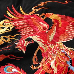 Polo Bordado Fire Phoenix para Hombre, Camiseta Polo para Verano, Estampado Abstracto de Triángulos, Transpirable, de Algodón y Lona, Color Sólido - Product Image 4