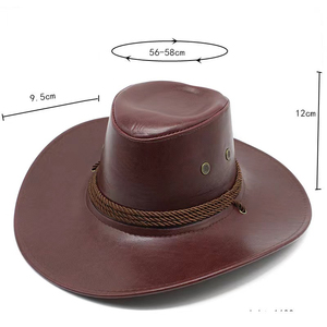Sombreros de Cuero de Primera Calidad para Hombre y Mujer, Talla Ajustable, Material de Piel, Personalizados para Invierno, Estilo Vaquero - Product Image 4