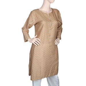 Kurti estampado para mujer - Marrón claro - Product Image 1