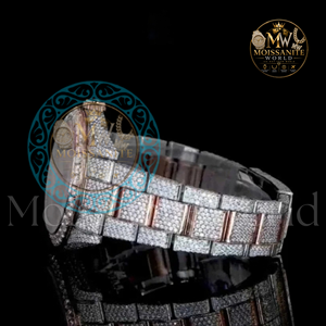 Top Quality Moissanite <b>Watch</b> <b>Men</b> Luxury Iced Out Diamond Automatic <b>Watch</b> Leather Strap <b>Waterproof</b> Business Casual Relogio - Product Image 4