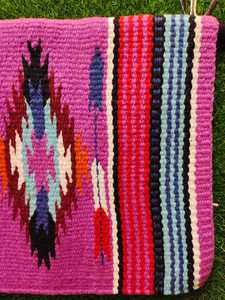 Western Show Horse Saddle Blanket Diseño de Nueva Zelanda Manta de sillín de lana hecha a mano Top Wool Saddle Pad Size - Product Image 2