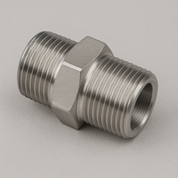 Raccords de tuyauterie OEM en acier de qualité supérieure, raccord hexagonal mâle fileté NPT BSP 1/2" 3/8"