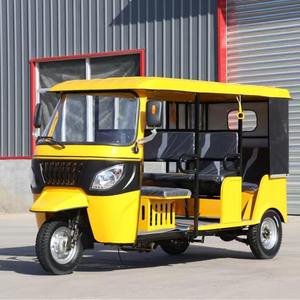 Tricycle électrique pour passagers 48V 501-800W, carrosserie ouverte, 3 places, acier bleu, 80 km/h, freins à disque avant, charge utile 200-300 kg - Product Image 1
