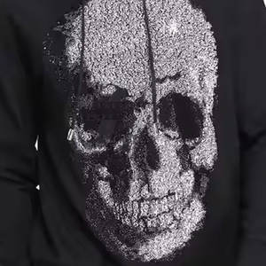 Suministro directo de fábrica Venta en línea Hombres Casual Patrón sólido Diamantes de imitación Sudaderas con capucha Invierno Diseño de servicio OEM - Product Image 6