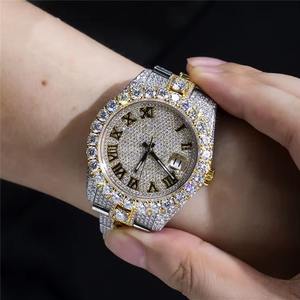 Reloj de Lujo Automático con Diamantes para Hombre y Mujer, Estilo Hip Hop, Esfera con Diamantes VVS Moissanite, Hecho a Mano, Cierre Oculto - Product Image 4