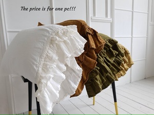 Funda de Lino Orgánica Personalizable, Funda de Almohada con Volantes, Color Sólido, Tamaño Estándar, Queen/King, Hotel Hospital - Product Image 2