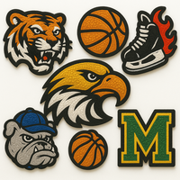 Patchs en feutre chenille non tissé 3D brodés sur mesure |   Badges style Letterman en peluche à coudre pour chapeaux, vêtements d'équipe et uniformes