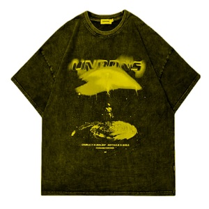 100% T-shirt en coton biologique pour hommes et femmes T-shirt décontracté écologique et durable en pur coton lavé à l'acide pour adolescents T-shirts - Product Image 3