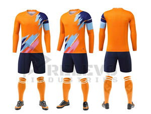 Conjunto de Uniforme de Fútbol Sublimado para Otoño, Transpirable y de Secado Rápido, Ropa Deportiva de Fútbol con Pantalones Cortos, Edición Personalizada para Jugadores - Product Image 2