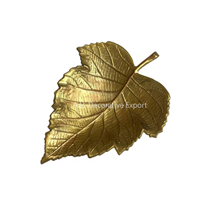 Bols de service pour hôtels, plateau de feuilles en aluminium de couleur or et antique pour fruits secs et noix - Product Image 2