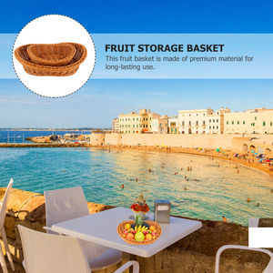 Ensemble de 2 bols de cuisine ronds en rotin de conception moderne Qualité supérieure Vaisselle de grande taille Bol à mélanger léger - Product Image 5