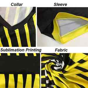 Maillot de football d'hiver unisexe personnalisé par sublimation, respirant, manches longues, 100% polyester, col en V, haute qualité, personnalisé - Product Image 6