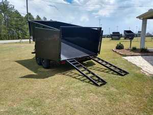 Remolque de Volteo 7x16 de 7 Toneladas, Remolque de Servicio Pesado con Laterales Altos, Eje Doble 14LP-16 para Transporte en Construcción - Product Image 1