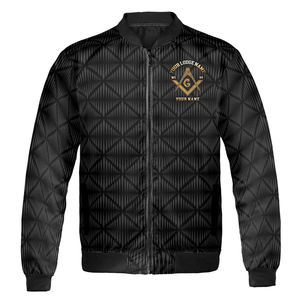 Chaqueta de bombardero de Masonería Master Mason personalizada, chaqueta de 2025 sublimada de manga larga hecha a medida de alta calidad, - Product Image 5