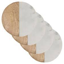 Arrivée fraîche Tendance Bois et marbre Tasse Coaster et Tapis Marbre Et Bois Coasters Bois Marbre Coaster à bas prix - Product Image 2