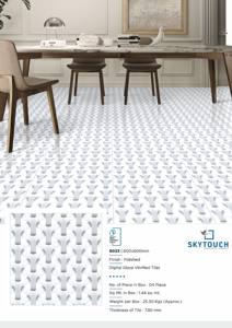 Vente en gros Carrelage multicolore aléatoire émaillé poli Design léger Carrelages de sol en porcelaine marbre intégral Revêtement de sol vitré - Product Image 4