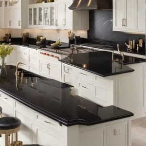 Azulejos de granito Black Galaxy, acabado pulido de granito indio absoluto para uso Interior Exterior, diseño moderno, superficie antigua - Product Image 1