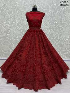 Lehenga Choli Designer Perfect Partywear avec broderie en fil - Product Image 3