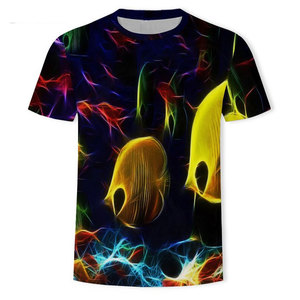 Vente en gros 2025 T-shirt de sublimation en polyester 100% coton personnalisé pour hommes nouveau design à manches courtes avec motif imprimé - Product Image 3