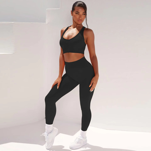 Llegada Conjuntos de ropa activa 2025 Conjunto de yoga unisex de alta calidad 100% Sujetador deportivo de algodón Pantalones de yoga Leggings Nuevo Fitness de talla grande - Product Image 1