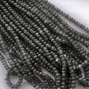 Perles de pierre de lune grise naturelle lisses de 4 mm, 6 mm, 8 mm, 10 mm, rondes, en pierres précieuses, provenant du fabricant, semi-précieuses pour la bijouterie - Product Image 2