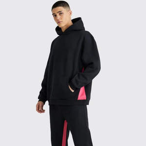 Ensemble de survêtement professionnel confortable à épaules tombantes et coupe ample avec sweat à capuche et pantalon de jogging pour homme - Product Image 4