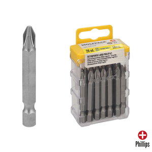 Phillips Largo No. 2 puntas de destornillador (20 piezas) de acero al cromo vanadio S2 - Product Image 1