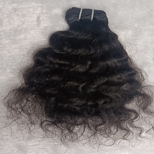 Extensions de cheveux naturels à vendre, couleur naturelle, cheveux noirs pour femmes, mèches brutes, cuticules alignées, non traitées, extensions de cheveux humains indiens - Product Image 1