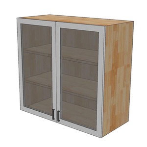 Módulo de Gabinete Superior de Cocina TBT017 de 80 cm con 2 Puertas de Vidrio - Product Image 2