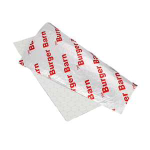 Coated Food Grade Soft Temper Hamburger Food Pack Greaseproof Aluminum Foil Sheet Custom Thickness for <b>Burger</b> Sandwich Bk Brand - Product Image 2