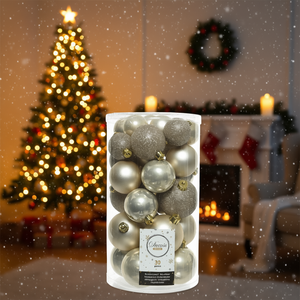 Amicasa 30-Piece Set Christmas <b>Tree</b> Balls <b>Plastic</b> Pearl 9022906 for Ornament Decorations - Product Image 3