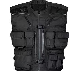 เสื้อกั๊กสะท้อนแสงสีดำคุณภาพสูงสำหรับงานรักษาความปลอดภัยจากผู้ผลิตขายส่ง - Product Image 1