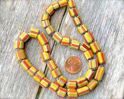 Mezcla de cuentas de vidrio Chevron coloridas envejecidas Vintage para la fabricación de joyas, manualidades, proyecto de cuentas de vidrio de Murano, cuentas VISHAL - Product Image 3