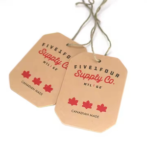 Etiqueta colgante de ropa de lujo personalizada en relieve/etiqueta de precio de papel impreso con diseño liso Etiqueta de tarjeta de cabecera aceptada - Product Image 2