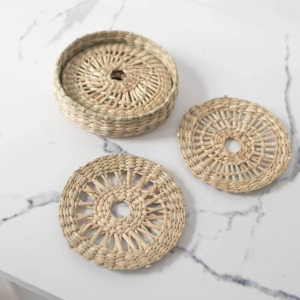 Juego de 4 llamativos posavasos de algas marinas Productos ecológicos Hecho en Vietnam Decoración de mesa al por mayor - Product Image 1