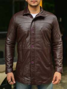 Custom Logo <b>Genuine</b> <b>Leather</b> <b>Jacket</b> Men OEM - Product Image 3