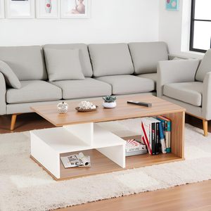 Table centrale en bois au design moderne Table à thé en bois antique pour le salon Mobilier d'intérieur Tables basses - Product Image 1