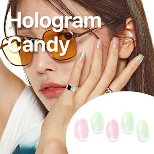 HOLOGRAM CANDY InstaWrap-Pegatinas de uñas de gel sin lámpara, & Stick Peel, apariencia de salón instantánea (32PCS) - Product Image 1