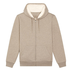 Sudadera con Capucha y Cremallera para <span class=keywords><strong>Hombre</strong></span>, Sudadera de Algodón de Bambú, Sudadera con Capucha Gruesa de <span class=keywords><strong>Forro</strong></span> <span class=keywords><strong>Polar</strong></span> con Media Cremallera, Fabricantes de Ropa para <span class=keywords><strong>Hombre</strong></span> - Product Image 1