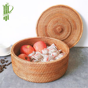 Nuevo Diseño 2026, Cestas Redondas de Mimbre Natural 100% Tejidas a Mano, Hechas en Vietnam, Artesanía de Ratán, por VgreenArt - Product Image 3