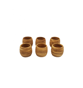 Bol à salade et serveurs en bambou de haute qualité-Bol de service rond en bois de bambou pour ustensiles de cuisine vaisselle fête à la maison mariage - Product Image 3